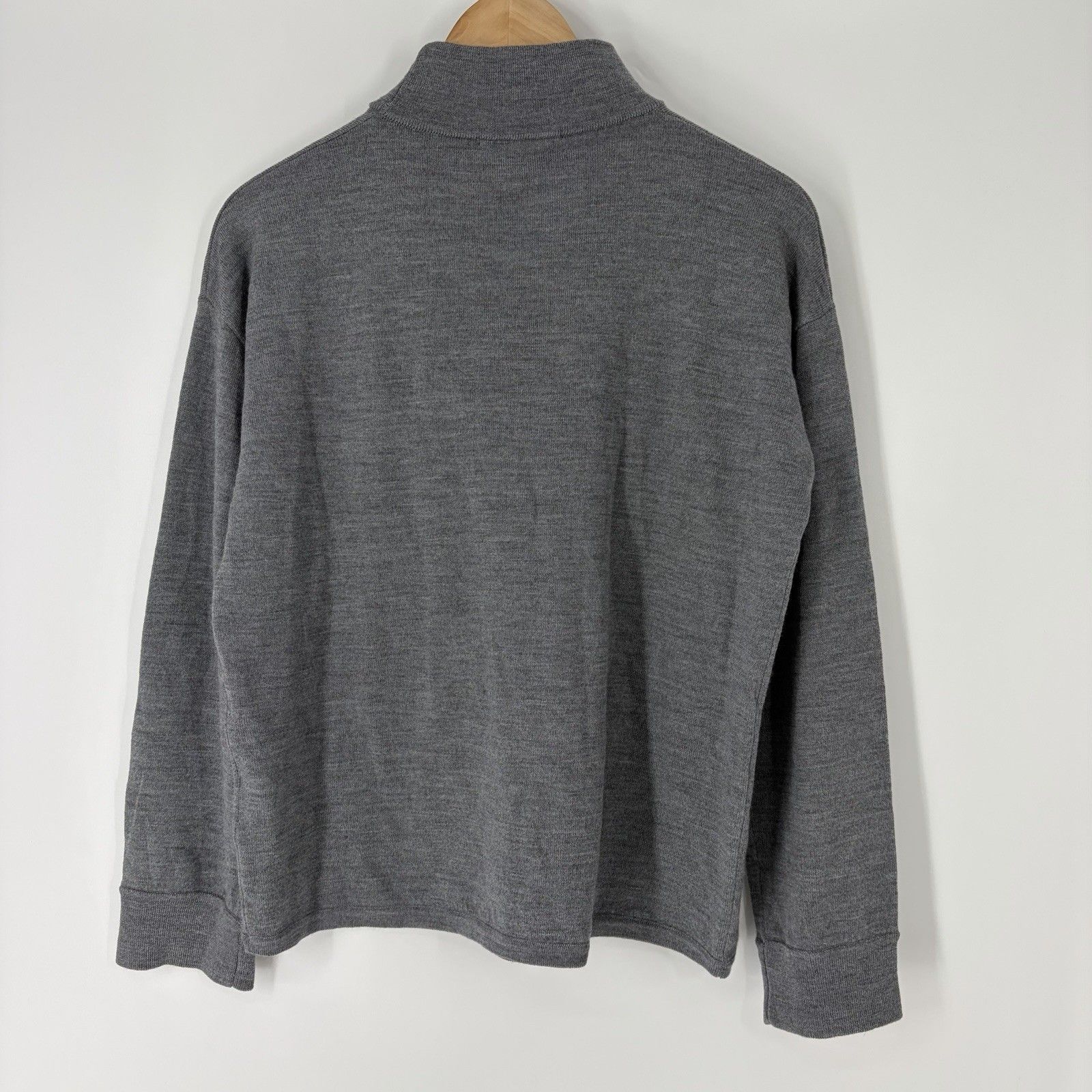 Gentle Herd Sweater Size Medium Womens Gray Merino Wool Mock Neck Pullover Soft — image 5 of 8